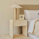 Lumin Bedside Table | Parchment