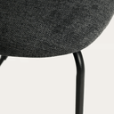Maddison Stackable Bench Barstool | Charcoal