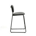 Maddison Stackable Bench Barstool | Charcoal