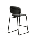 Maddison Stackable Bench Barstool | Charcoal
