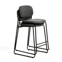Maddison Stackable Bench Barstool | Charcoal