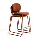 Maddison Stackable Bench Barstool | Terracotta