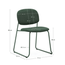 Maddison Stackable Dining Chair | Green