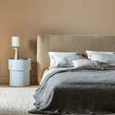 Madrid Curve Bed | Beige Chunky Boucle
