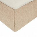 Madrid Curve Bed | Beige Chunky Boucle