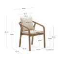Malaret Patio Dining Chair | Beige