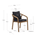 Malaret Patio Dining Chair | Black
