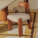 Mei Dining Chair | Tusk Beige / Walnut Brown