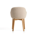 Meila Dining Chair With Arms | Beige Chenille / Natural Ash