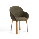 Meila Dining Chair With Arms | Green Chenille / Natural Ash