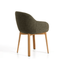 Meila Dining Chair With Arms | Green Chenille / Natural Ash