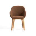 Meila Dining Chair With Arms | Terracotta Chenille / Natural Ash