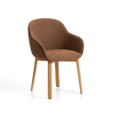 Meila Dining Chair With Arms | Terracotta Chenille / Natural Ash