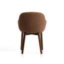 Meila Dining Chair With Arms | Terracotta Chenille / Walnut Brown