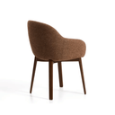 Meila Dining Chair With Arms | Terracotta Chenille / Walnut Brown