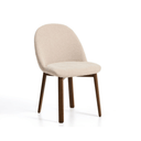 Meila Dining Chair | Beige Chenille / Walnut Brown
