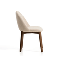 Meila Dining Chair | Beige Chenille / Walnut Brown