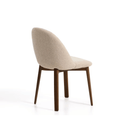 Meila Dining Chair | Beige Chenille / Walnut Brown