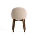 Meila Dining Chair | Beige Chenille / Walnut Brown