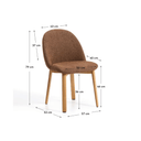 Meila Dining Chair | Terracotta Chenille / Natural Ash