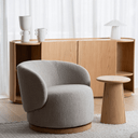 Memora Swivel Armchair | Limestone
