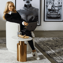Mini Swivel Chair | Textured Pearl