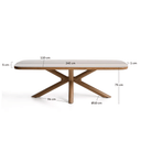 Mirtia Rectangular Patio Dining Table