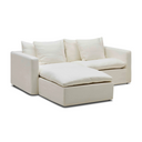Moko 2 Seater Chaise Sofa | Snow