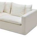 Moko 2 Seater Chaise Sofa | Snow