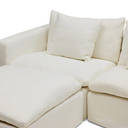 Moko 2 Seater Chaise Sofa | Snow