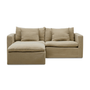 Moko 2 Seater Chaise Sofa | Warm Stone