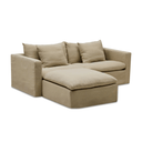 Moko 2 Seater Chaise Sofa | Warm Stone