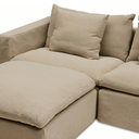Moko 2 Seater Chaise Sofa | Warm Stone