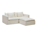 Moko 2 Seater Chaise Sofa | Snow