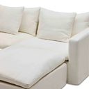 Moko 2 Seater Chaise Sofa | Snow