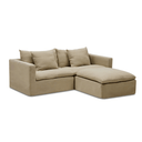 Moko 2 Seater Chaise Sofa | Warm Stone