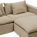 Moko 2 Seater Chaise Sofa | Warm Stone