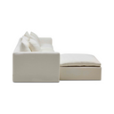 Moko 3 Seater Chaise Sofa | Snow