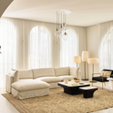 Moko 3 Seater Chaise Sofa | Snow