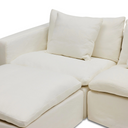 Moko 3 Seater Chaise Sofa | Snow