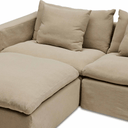 Moko 3 Seater Chaise Sofa | Warm Stone