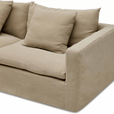 Moko 3 Seater Chaise Sofa | Warm Stone