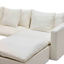 Moko 3 Seater Chaise Sofa | Snow