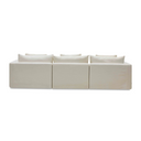 Moko 3 Seater Chaise Sofa | Snow