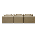 Moko 3 Seater Chaise Sofa | Warm Stone