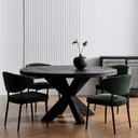 Molon Dining Chair | Emerald Green Velvet