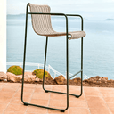Mori Bar Height Patio Barstool | Ecru