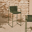 Mori Bar Height Patio Barstool | Green