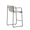 Mori Patio Bench Barstool | Ecru