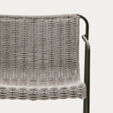 Mori Patio Bench Barstool | Ecru